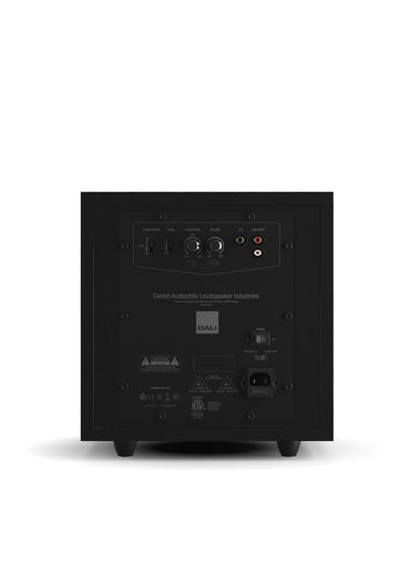 DALI E-9F Black Ash conexiones frontal